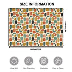 Mid-Century Modern Pebble Area Rug | Non-Slip Plush Floor Carpet