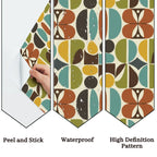 Biomorphic Color Field Mid-Century Peel-and-Stick Wallpaper