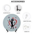 Mid-Century Modern Fourth of July Atomic Cat Plate