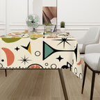Atomic Martini Glasses Mid-Century Modern Tablecloth