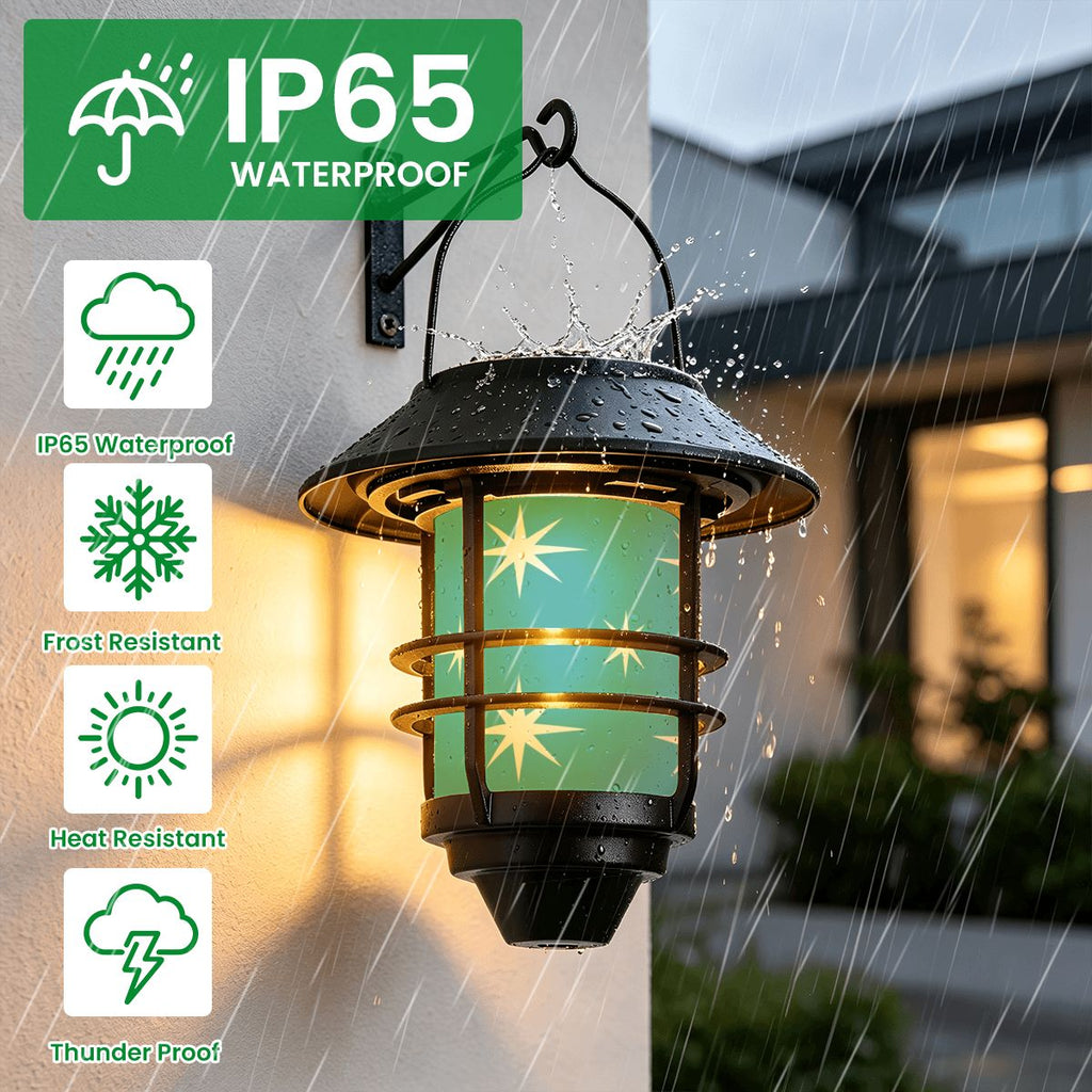 Mid-Century Modern Green Starburst Solar Wall Lights, 2-Piece Set