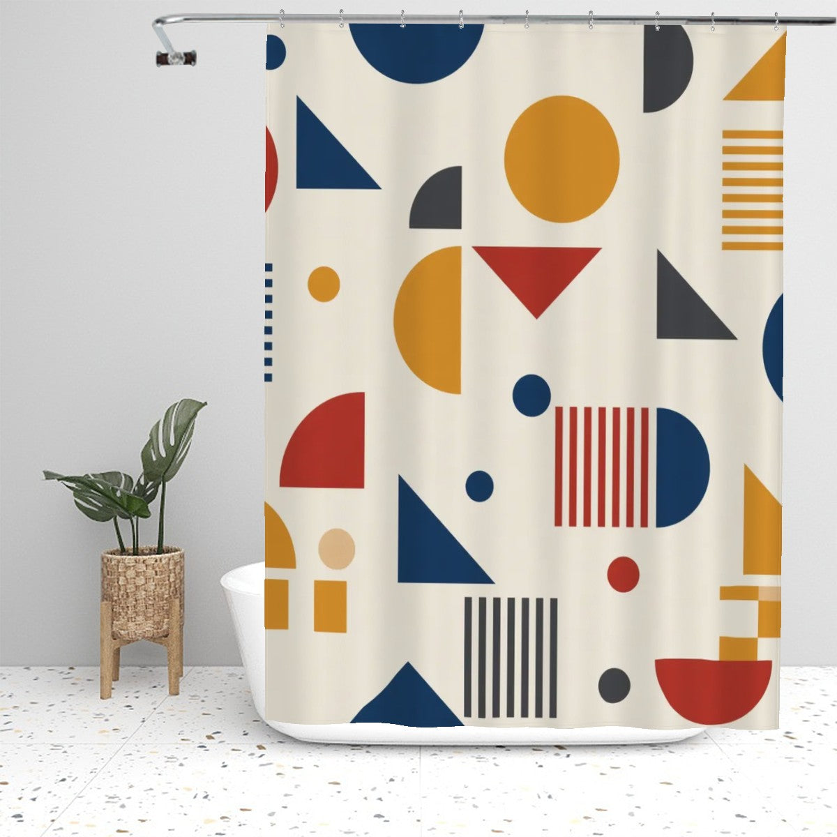 Bauhaus Geometric Shower Curtain