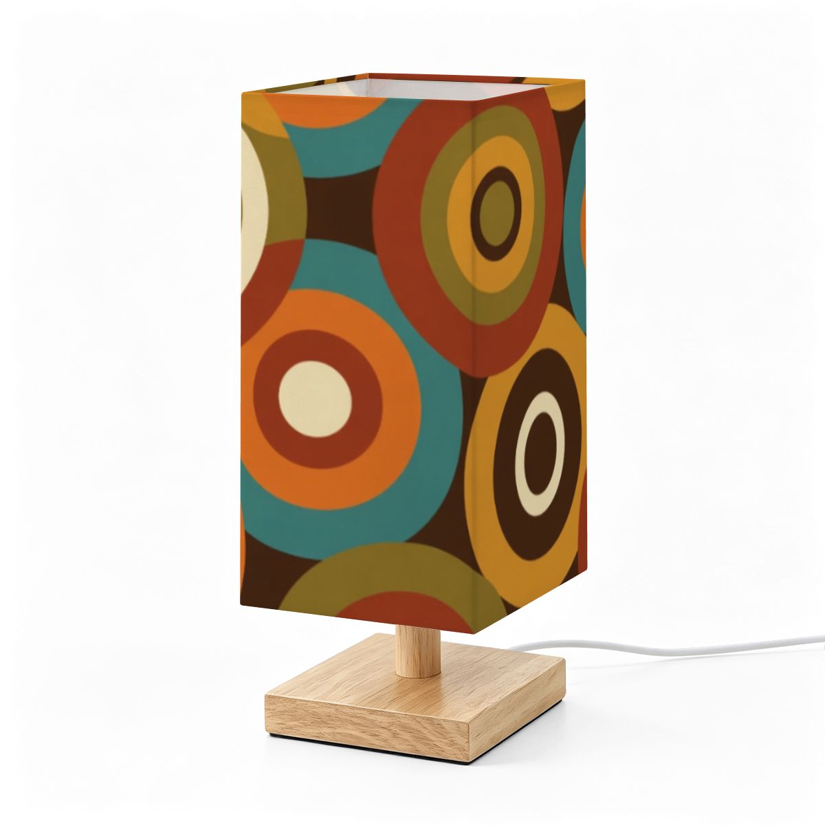 Mid-Century Modern Atomic Ring Color-Changing Table Lamp