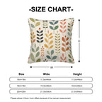Mid-Century Modern Botanical Leaf Print Corduroy Throw Pillow
