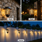 Mid-Century Modern Multicolor Geometric Solar Wall Lights, 2-Piece Set