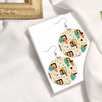 Mod Abstract Round Earrings | Mid-Century Modern Statement Drops