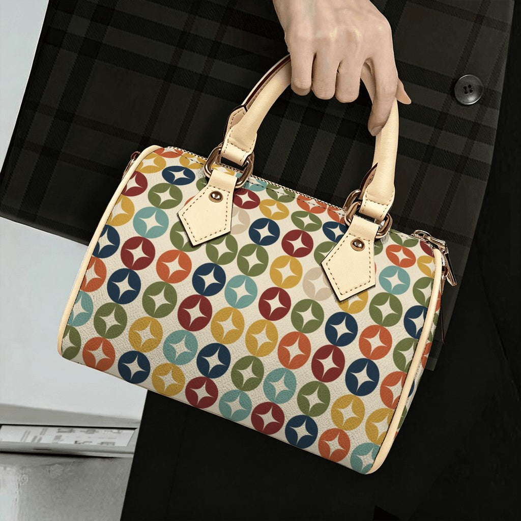 Atomic Starburst Convertible Barrel Handbag