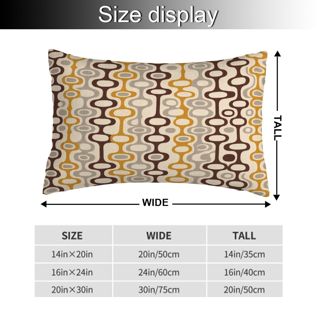 Retro Ripple Lumbar Pillow Cover