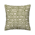 Mid-Century Olive Green Geometric Corduroy Throw Pillow