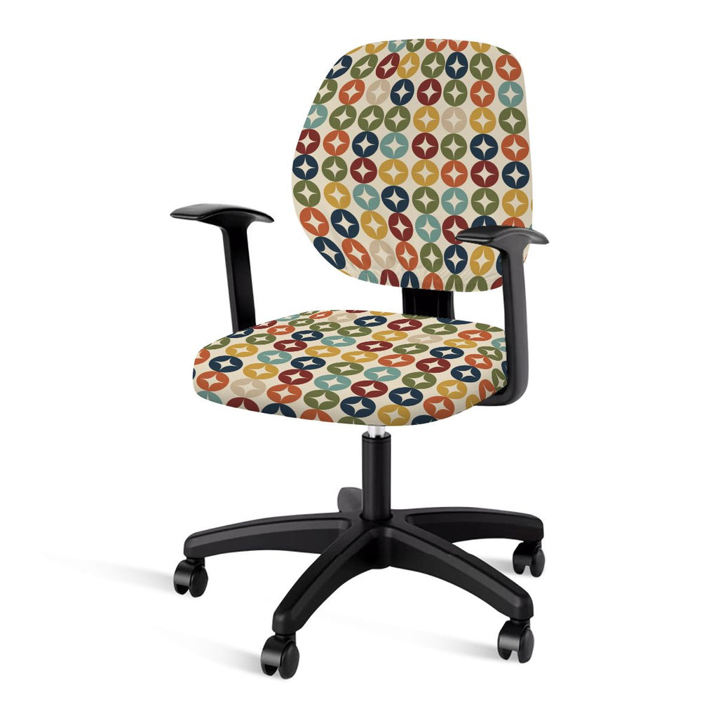 Mid-Century Modern Multicolor Office Chair Cover