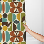 Mid-Century Modern Atomic Pebble Shower Curtain