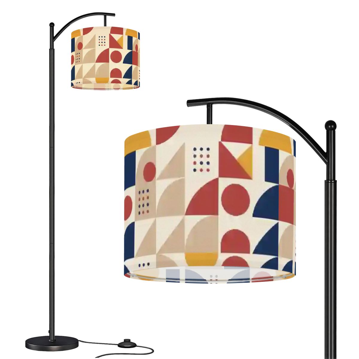 Bauhaus Geometric Arc Floor Lamp
