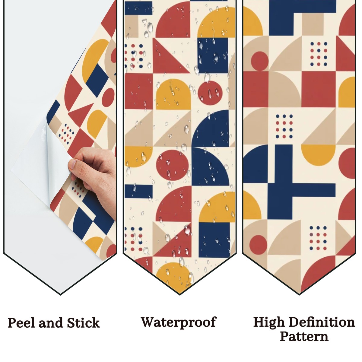 Bauhaus Geometric Peel-and-Stick Wallpaper