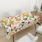 Atomic Martini Glasses Mid-Century Modern Tablecloth