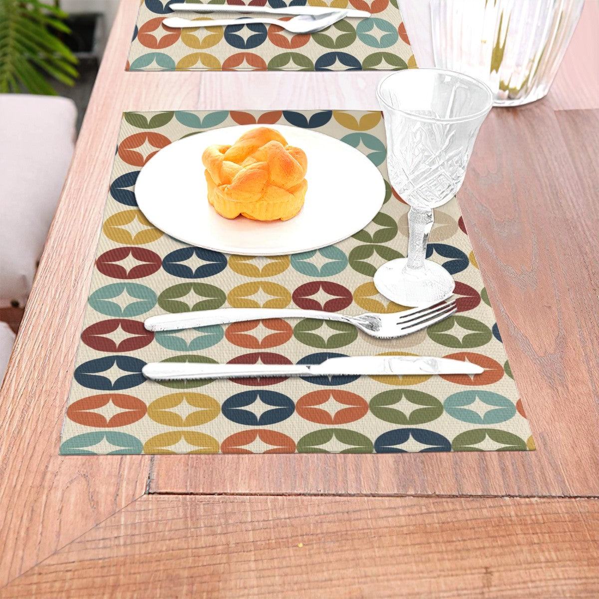 Mid-Century Modern Geometric Woven Placemat