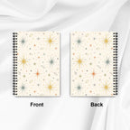Mid-Century Modern Atomic Starburst Spiral Notebook
