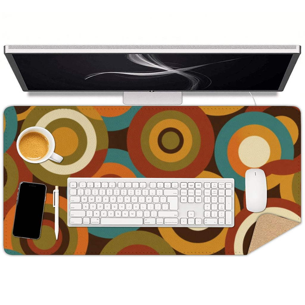 Mid-Century Modern Atomic Orbit Extended Mouse Pad