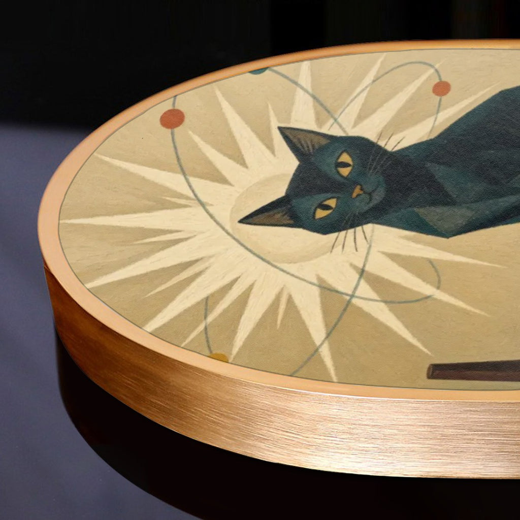 Mid-Century Modern Atomic Cat Arched Canvas