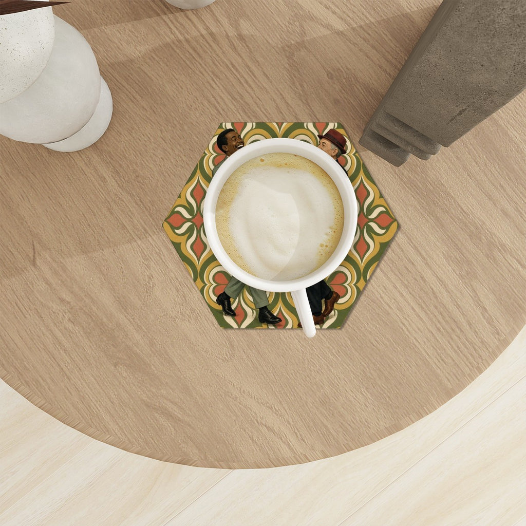 Bauhaus Geometric Ceramic Coaster Set
