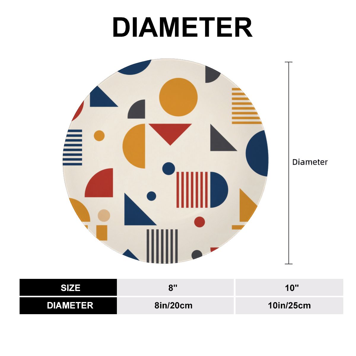 Bauhaus Geometric Ceramic Wall Plate