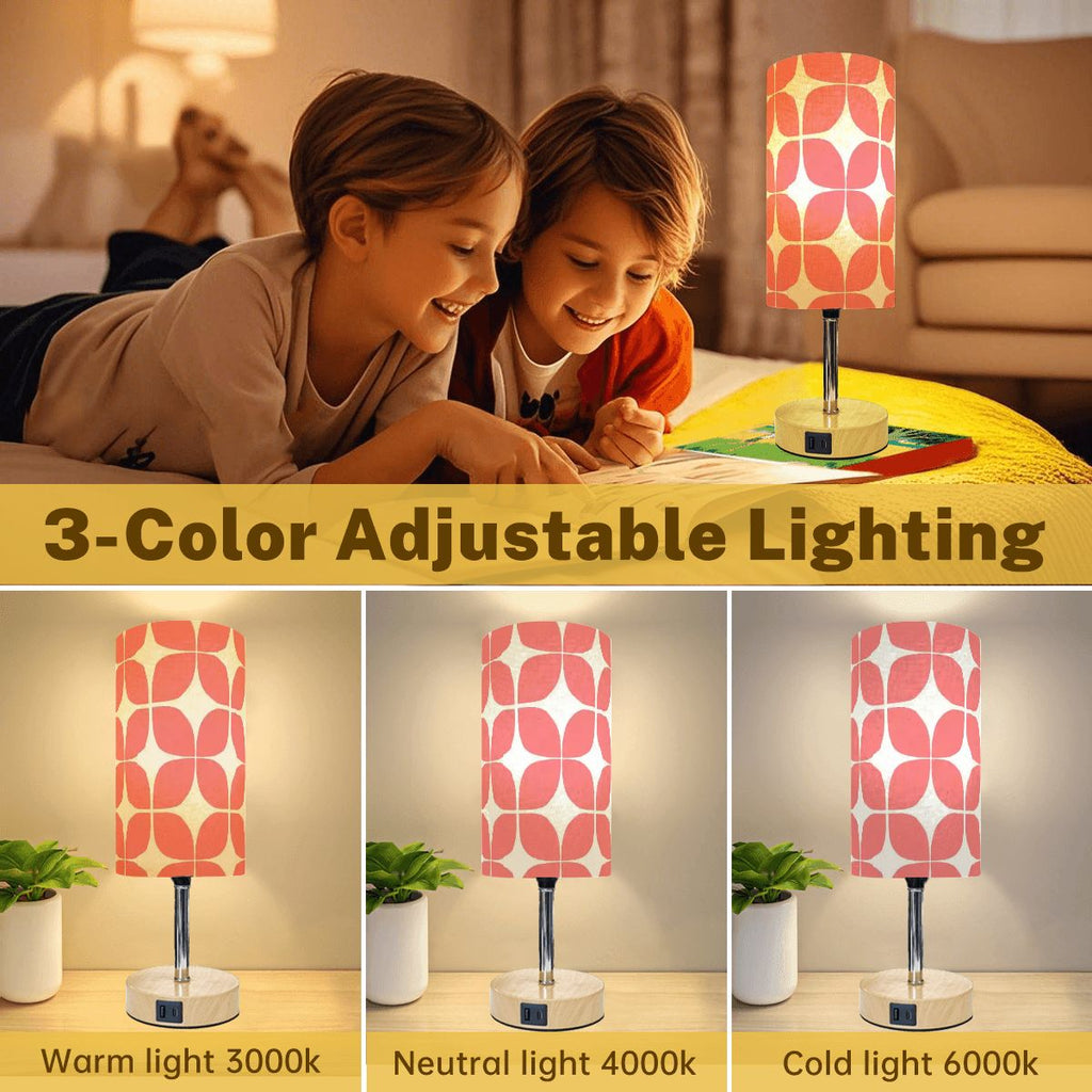 Mid-Century Modern Coral Pebble Touch Table Lamp