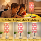 Mid-Century Modern Coral Pebble Touch Table Lamp