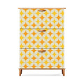Mid-Century Mustard Geometric Shoe Cabinet