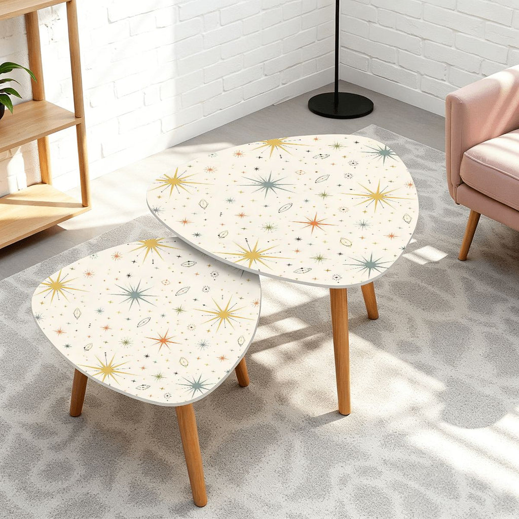 Mid-Century Modern Starburst Nesting Tables