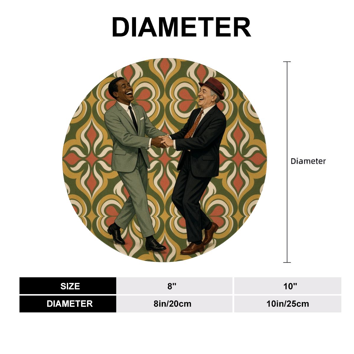 Mid-Century Modern Gay Couple Art Deco Ceramic Decorative Plate