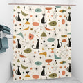 Mid-Century Modern Space Age Garden Shower Curtain