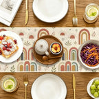 Mid-Century Rainbow Arch Table Runner