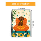 Mid-Century Modern Atomic Dog Sun Spiral Notebook