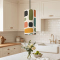 Rounded Blocks Pendant Light | Mid-Century Modern Cylinder Ceiling Light
