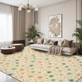 Mid-Century Modern Starburst Area Rug | Non-Slip Plush Floor Carpet