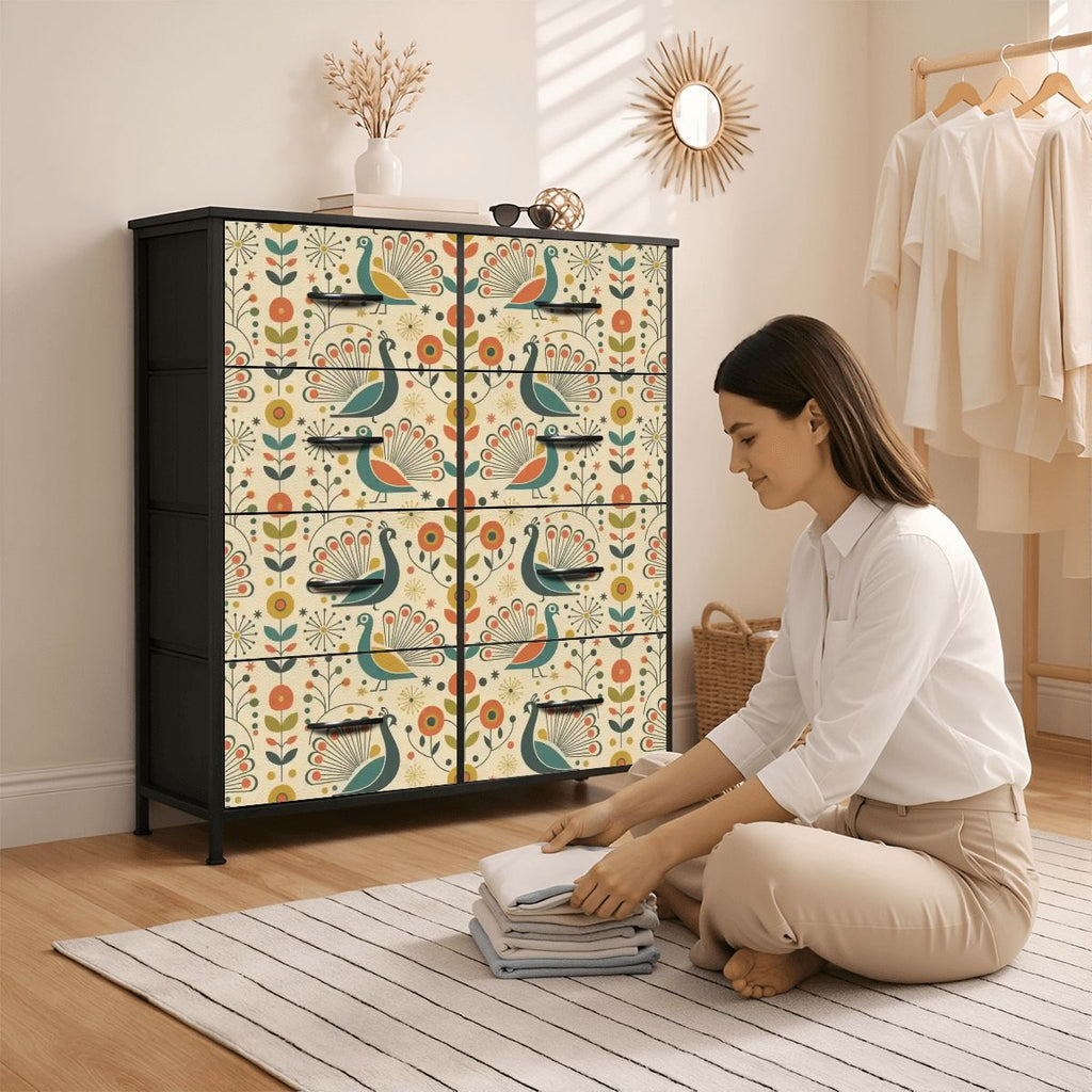Peacock Garden Eight-Drawer Dresser