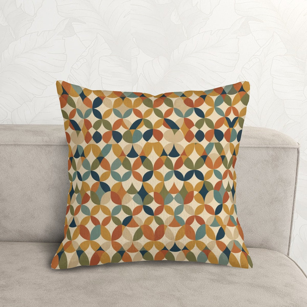 Scandinavian Pebble Repeat Mid-Century Modern Throw Pillow