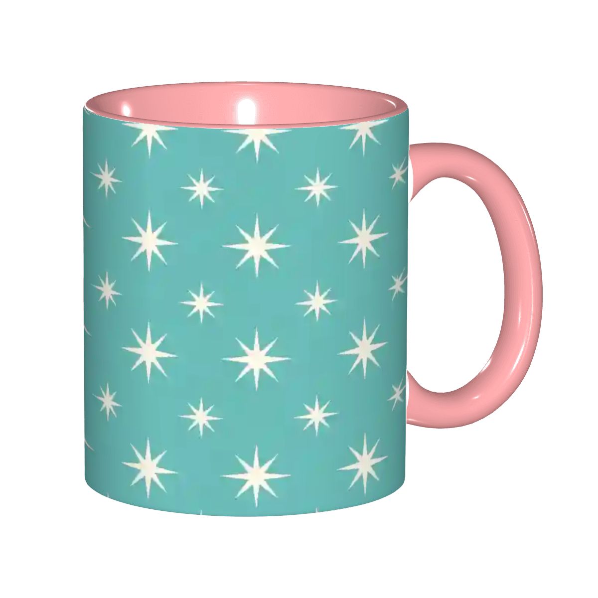 MCM-Era Turquoise Atomic Starburst 11 oz Ceramic Mug