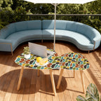 Mid-Century Modern Organic Mosaic Nesting Tables