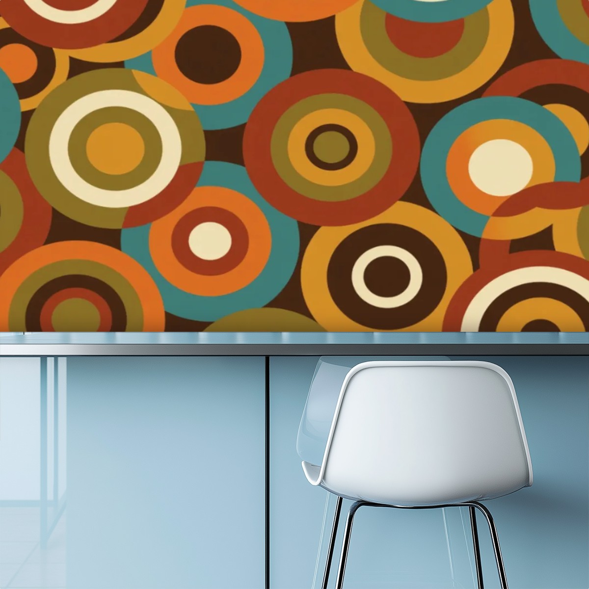 Mid-Century Modern Peel-and-Stick Wallpaper — Atomic Orbit