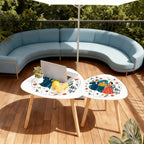 Mid-Century Modern Cocktail Hour Nesting Coffee Table Set