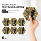Bauhaus Geometric Ceramic Coaster Set
