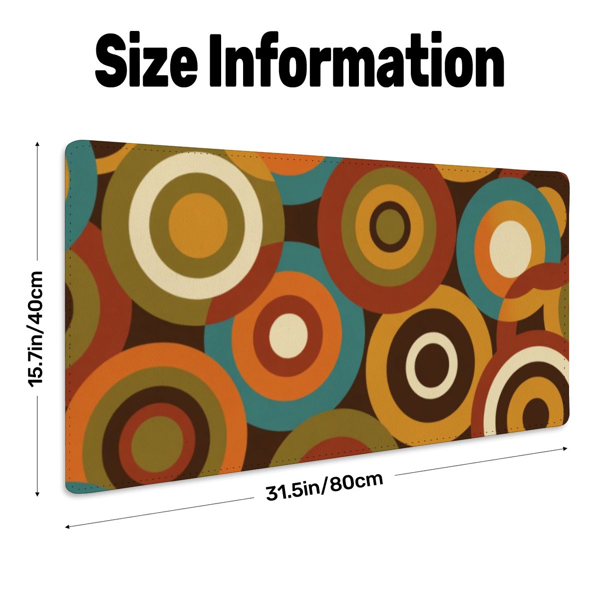 Mid-Century Modern Atomic Orbit Extended Mouse Pad