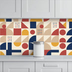 Bauhaus Geometric Peel-and-Stick Wallpaper