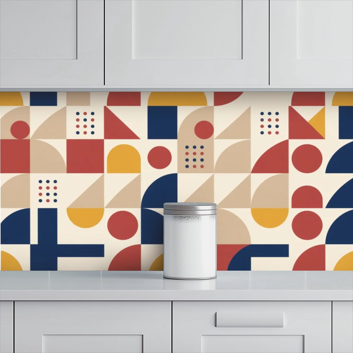 Bauhaus Geometric Peel-and-Stick Wallpaper