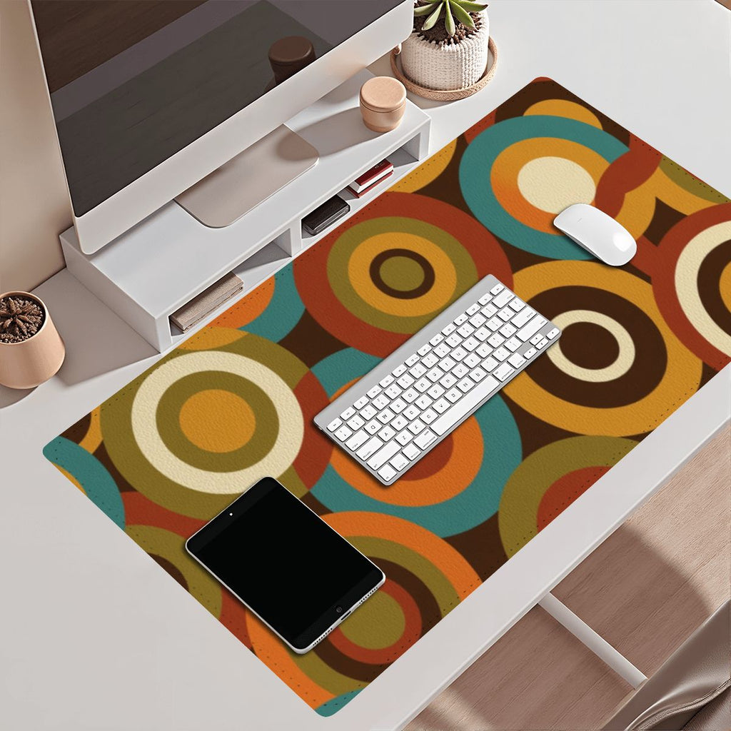 Mid-Century Modern Atomic Orbit Extended Mouse Pad