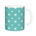 MCM-Era Turquoise Atomic Starburst 11 oz Ceramic Mug