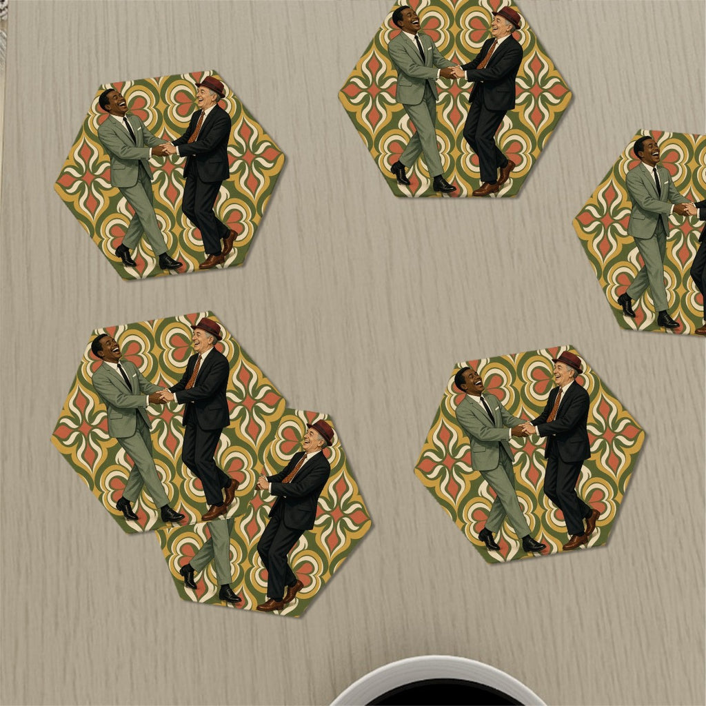 Bauhaus Geometric Ceramic Coaster Set
