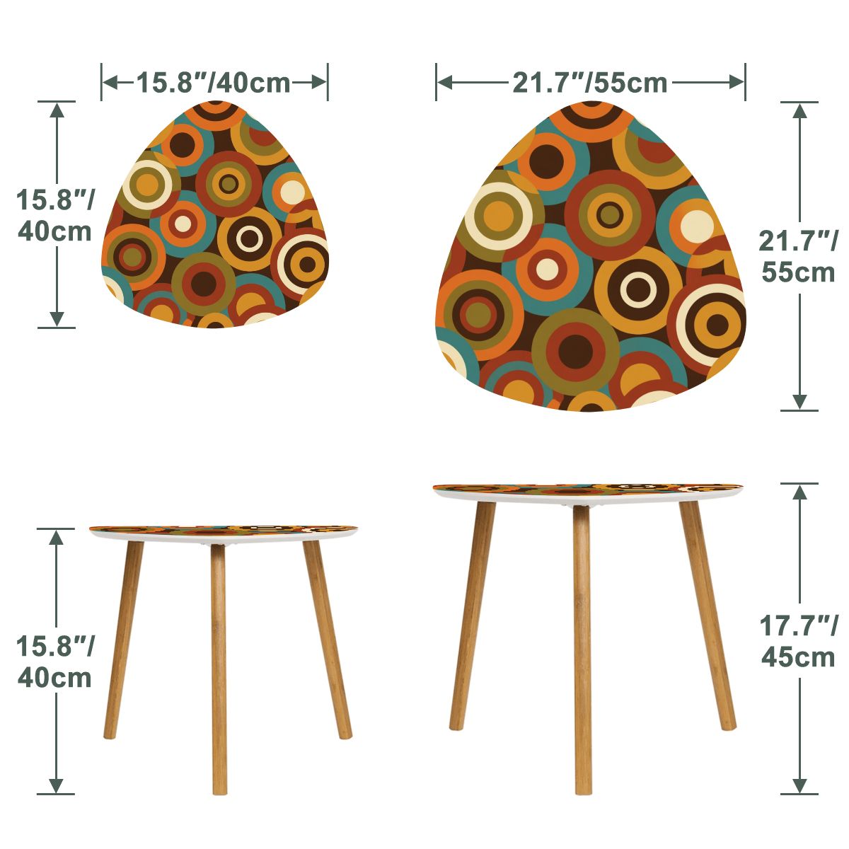 Mid-Century Modern Retro Orbit Nesting Tables