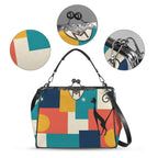 Atomic Cat Colorblock Kiss-Lock Crossbody Bag