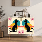 Mid-Century Modern Cat Storage Cabinet, Made in USA